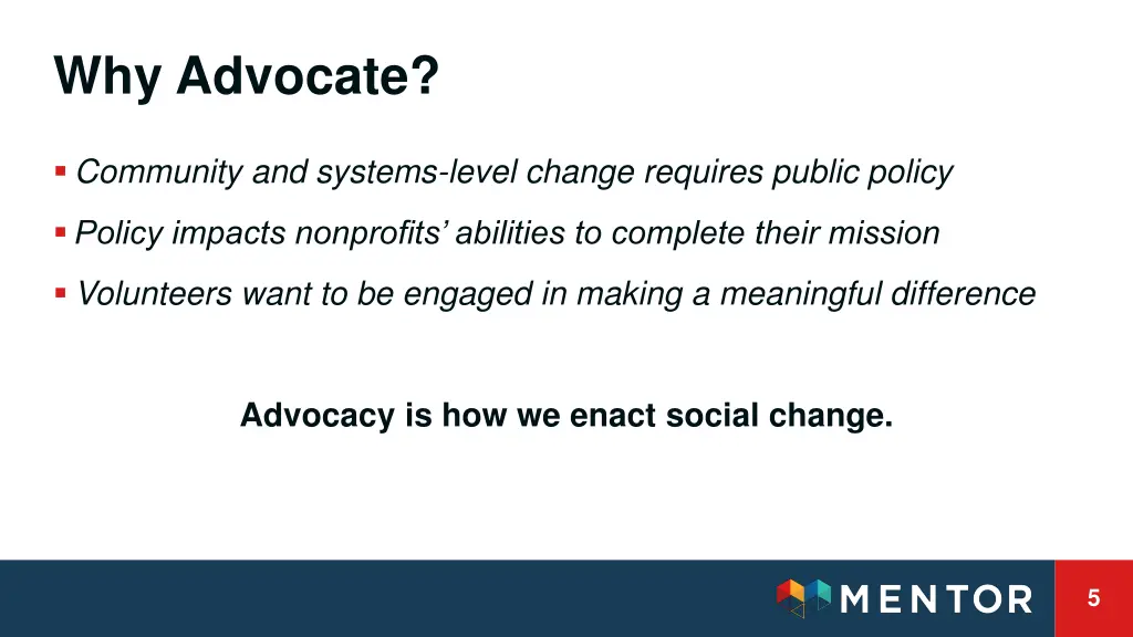 why advocate 1