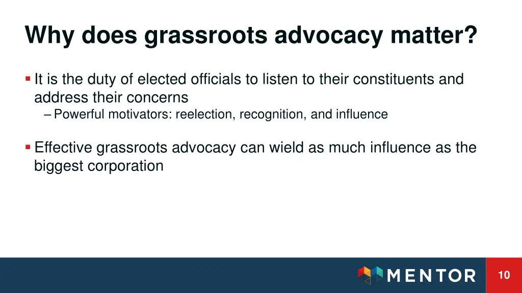 why does grassroots advocacy matter