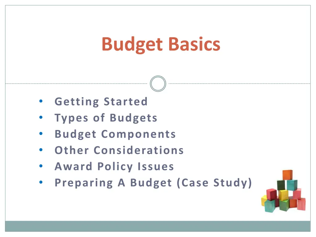 budget basics