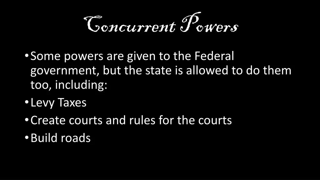 concurrent powers