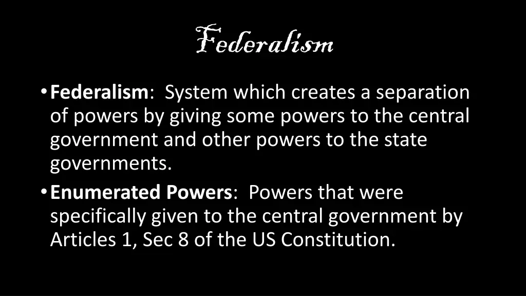 federalism