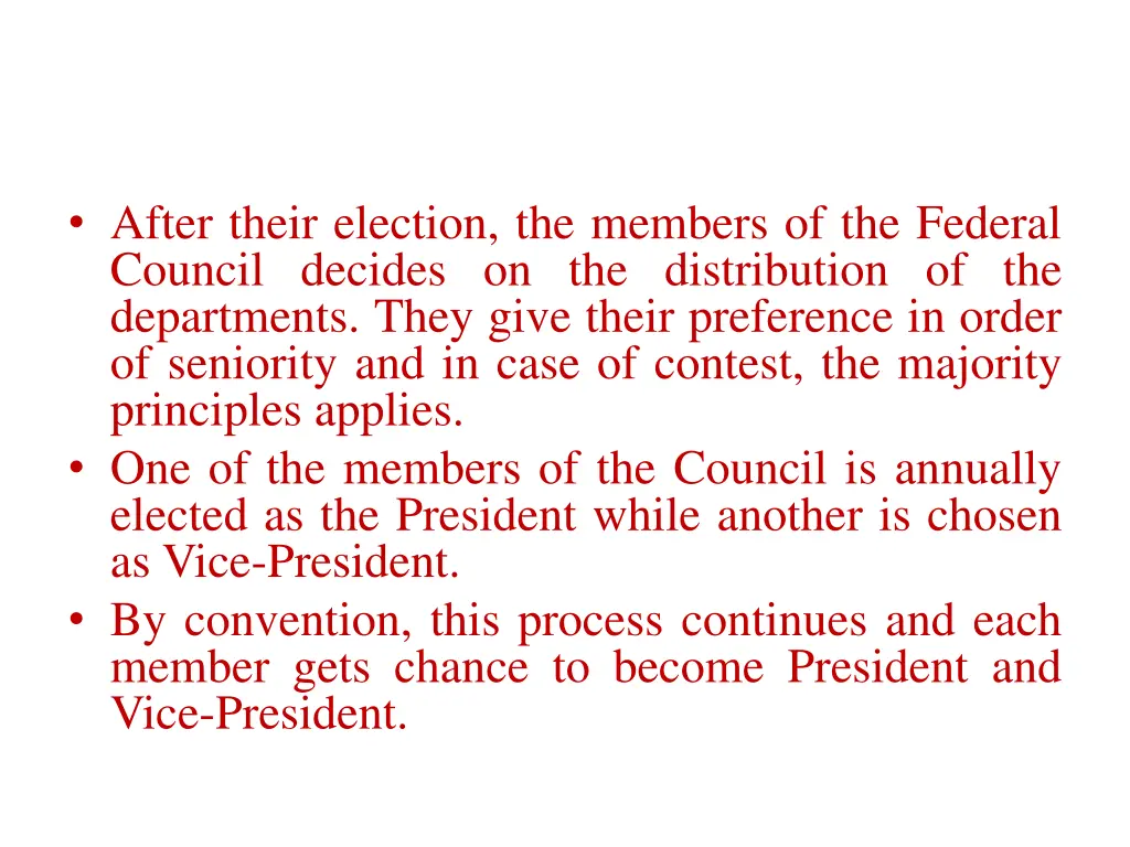 after their election the members of the federal