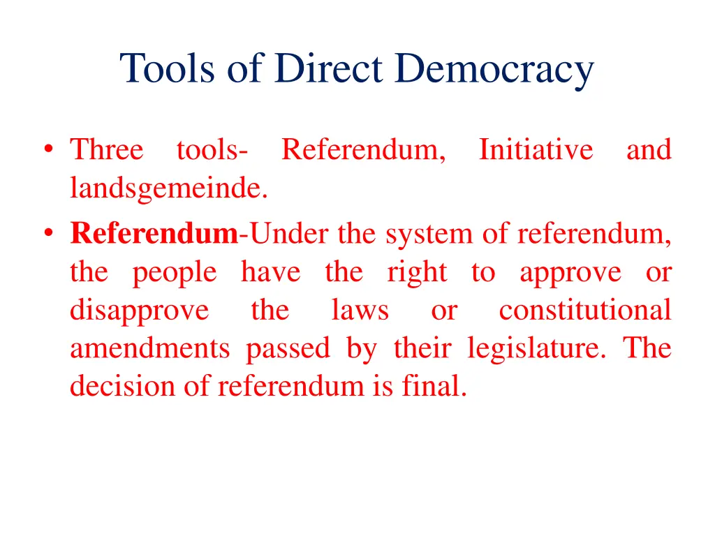 tools of direct democracy