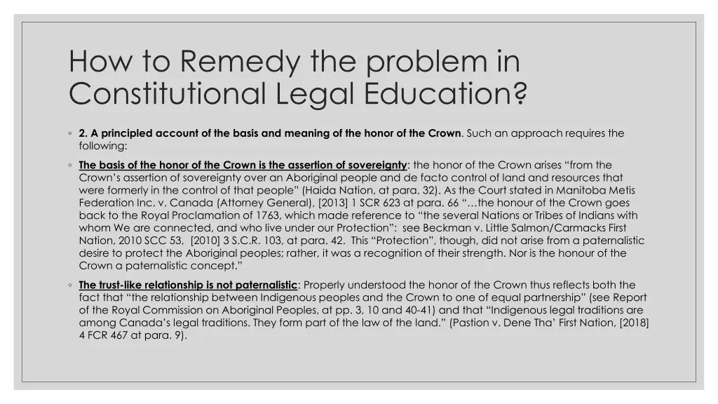 how to remedy the problem in constitutional legal 1