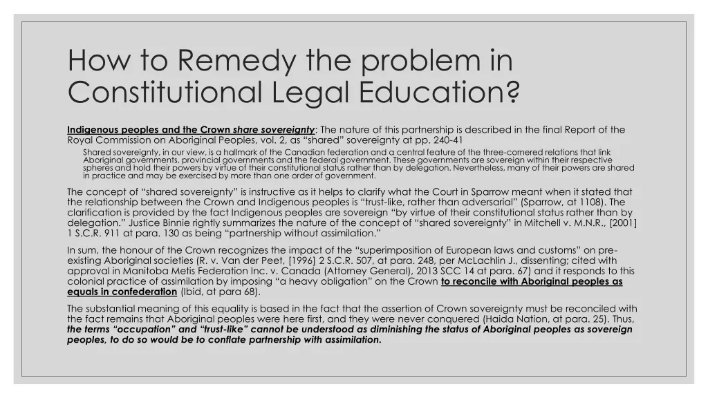 how to remedy the problem in constitutional legal 2