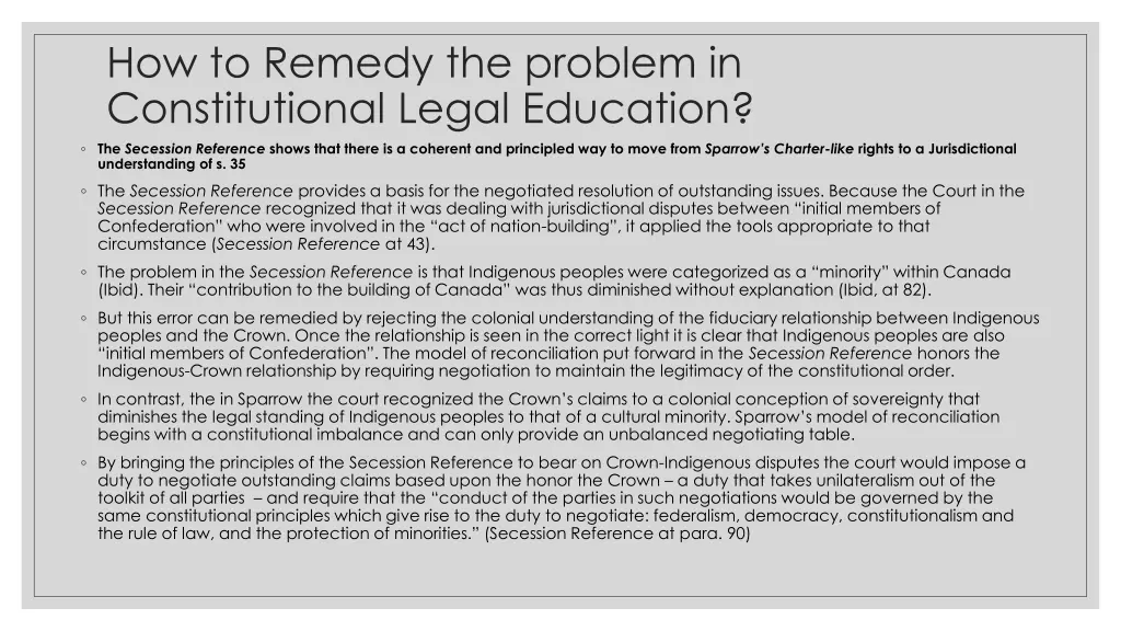 how to remedy the problem in constitutional legal 4