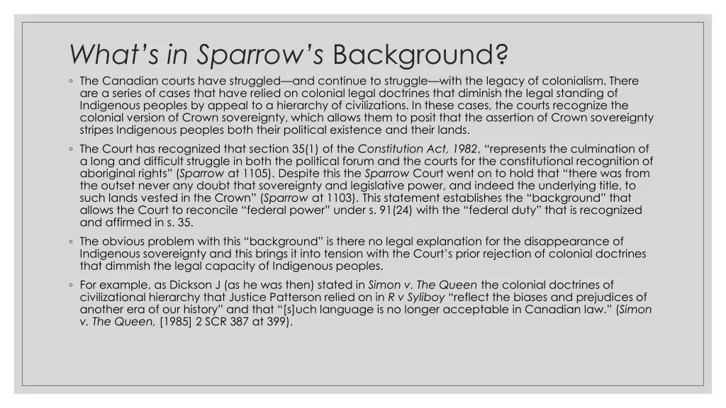 what s in sparrow s background the canadian