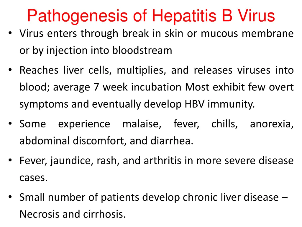 pathogenesis of hepatitis b virus virus enters