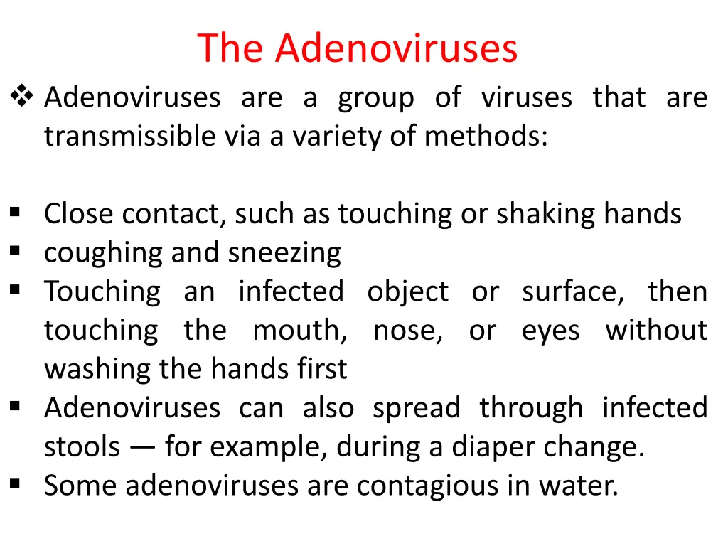 the adenoviruses 1