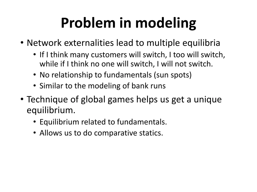 problem in modeling