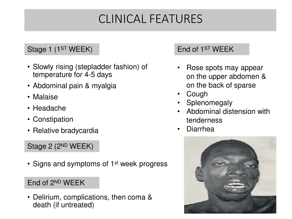 clinical features