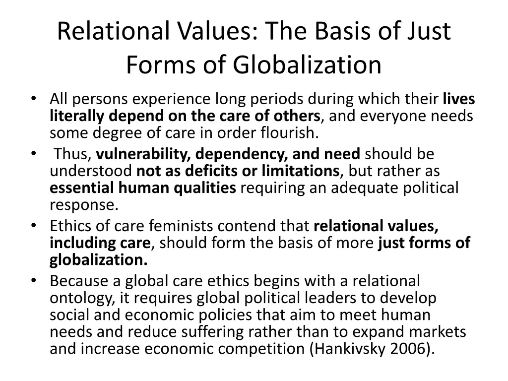 relational values the basis of just forms