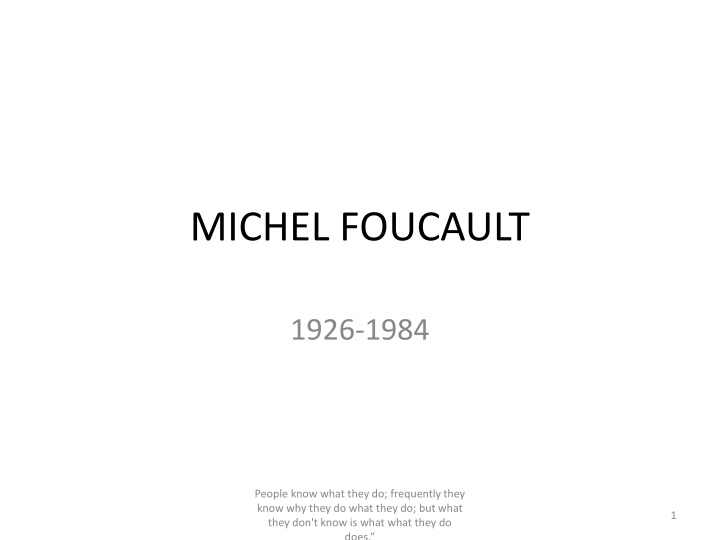 michel foucault