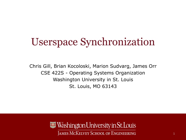 userspace synchronization