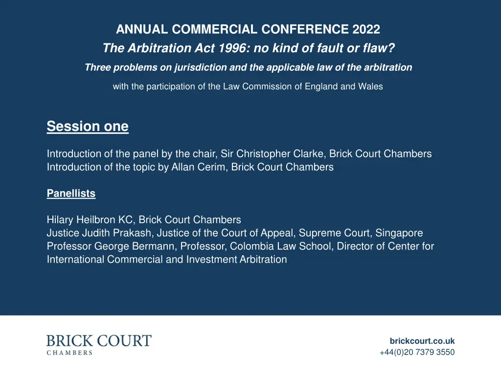 annual commercial conference 2022 the arbitration 1