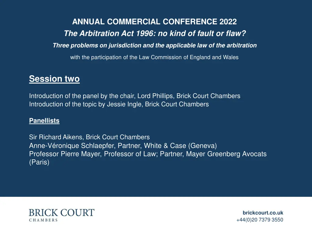 annual commercial conference 2022 the arbitration 2