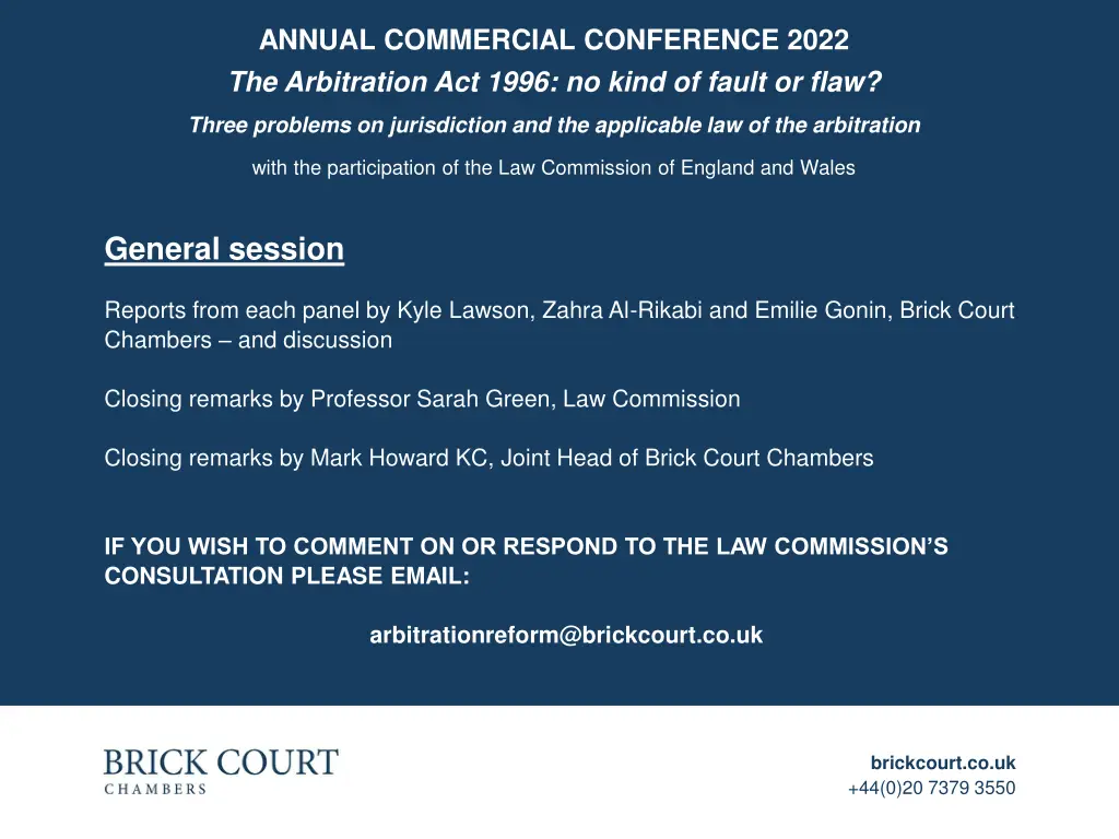 annual commercial conference 2022 the arbitration 5