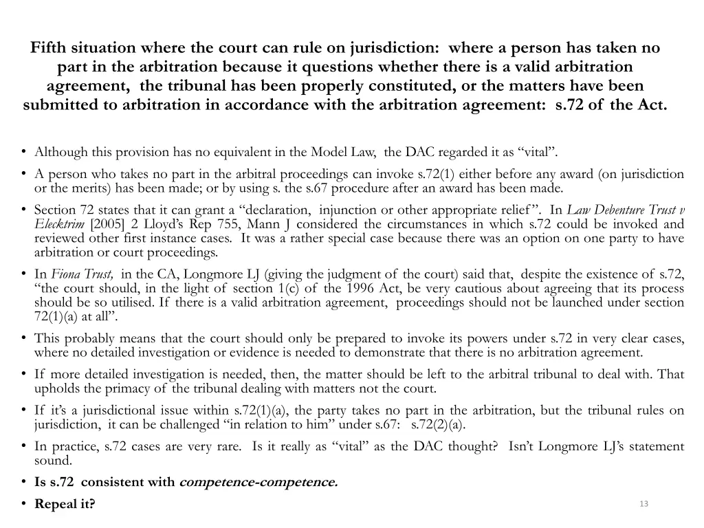 fifth situation where the court can rule