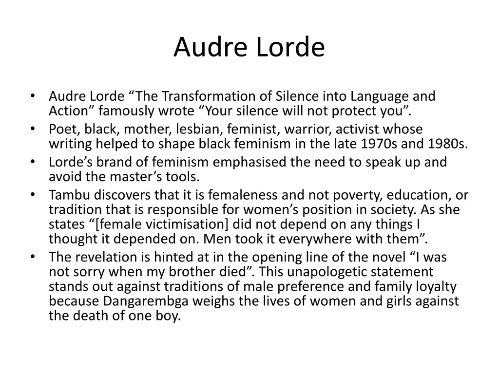 audre lorde