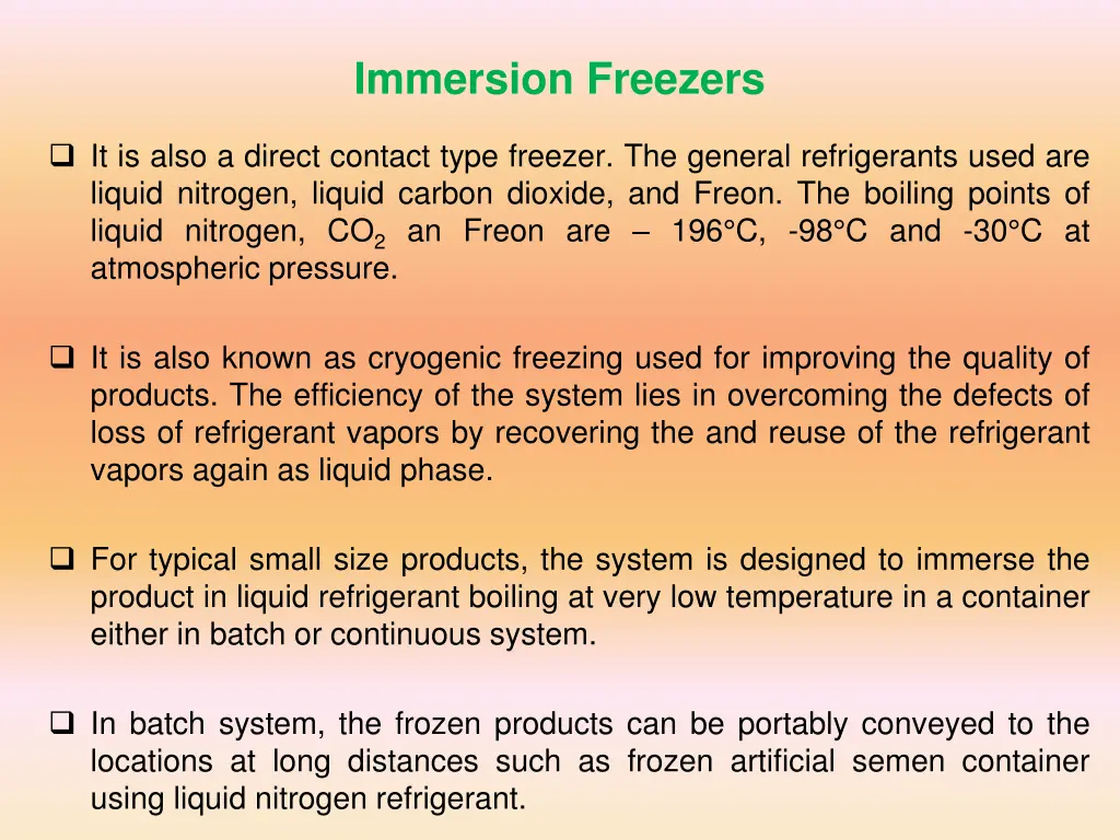 immersion freezers