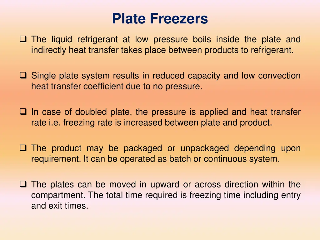 plate freezers