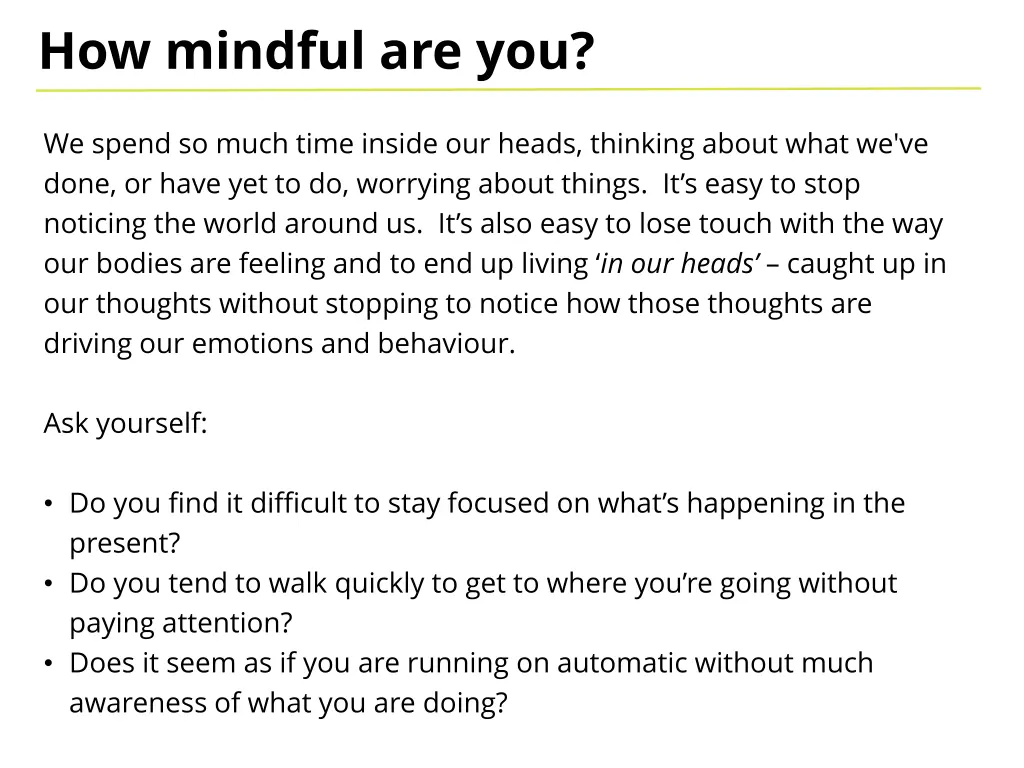 how mindful are you