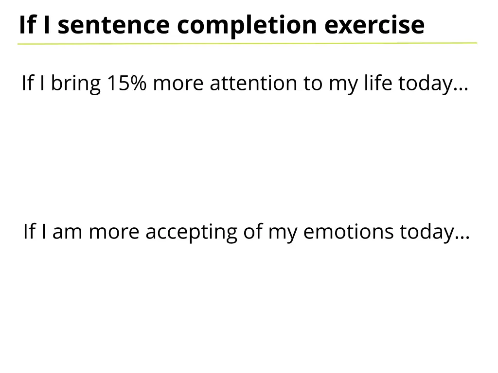 if i sentence completion exercise