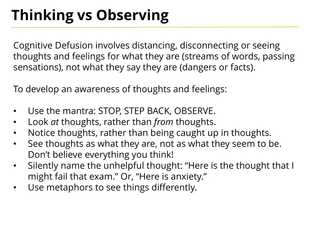 thinking vs observing