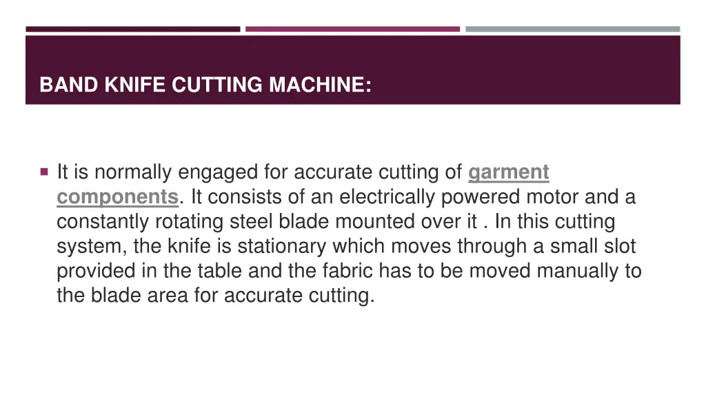 band knife cutting machine