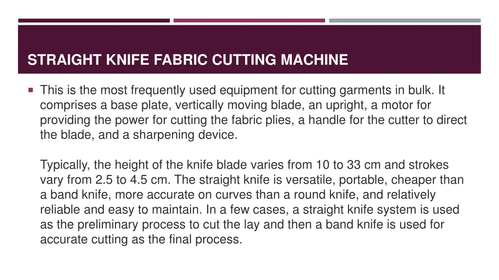 straight knife fabric cutting machine