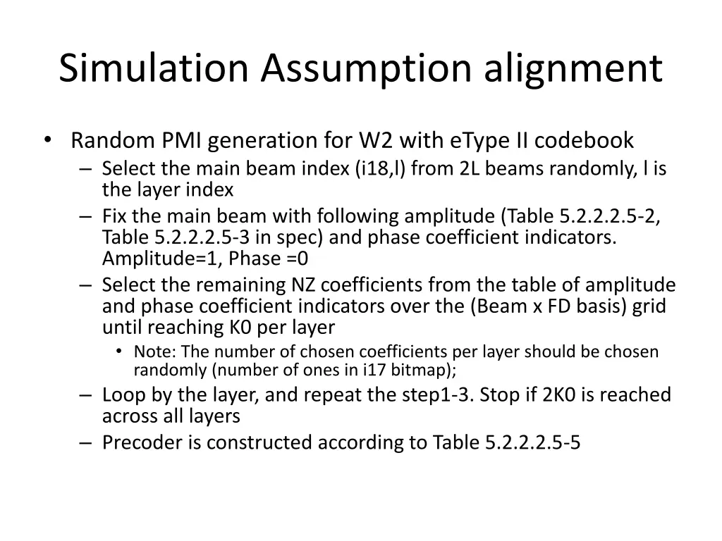 simulation assumption alignment 1