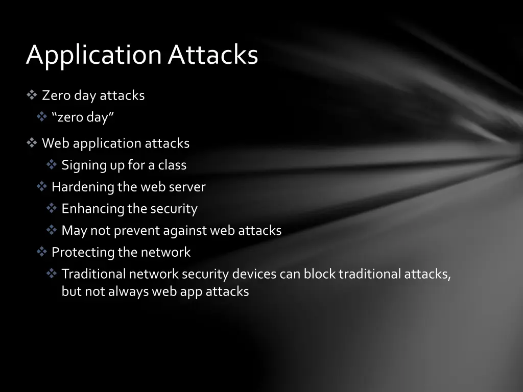 application attacks