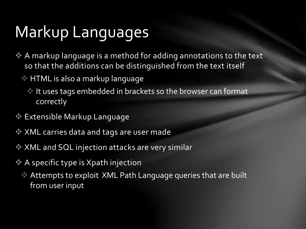 markup languages