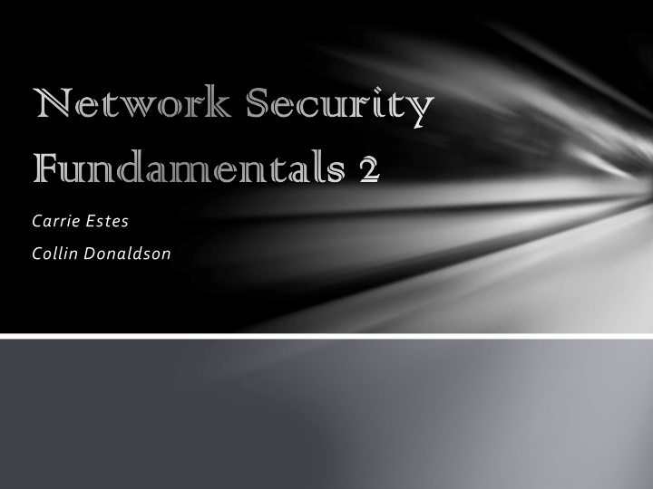 network security network security fundamentals