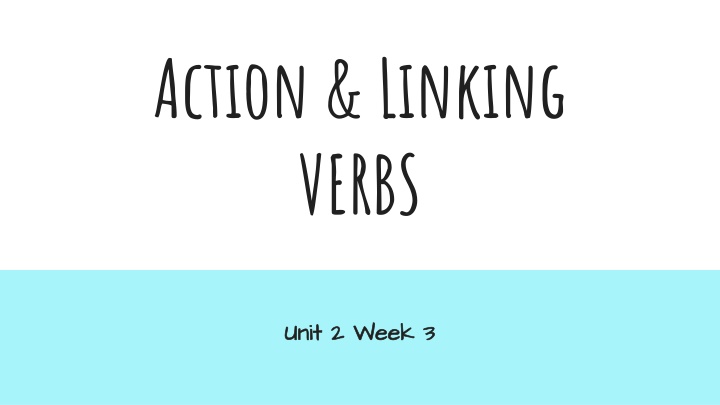 action linking verbs