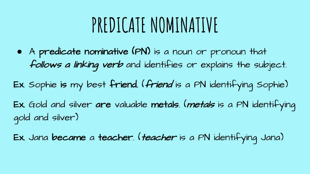 predicate nominative