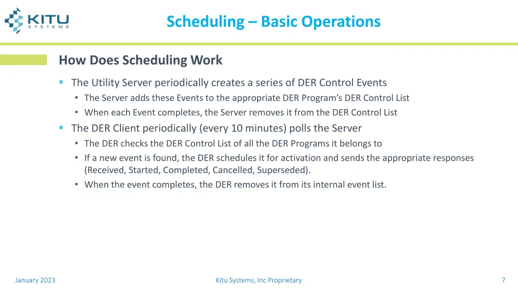 scheduling basic operations