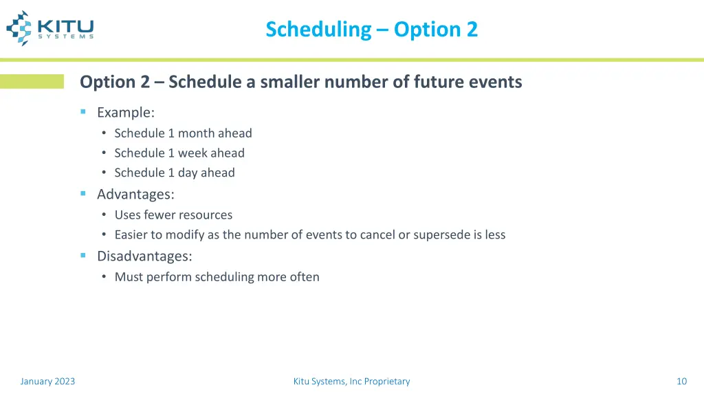 scheduling option 2