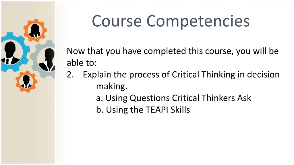 course competencies 2