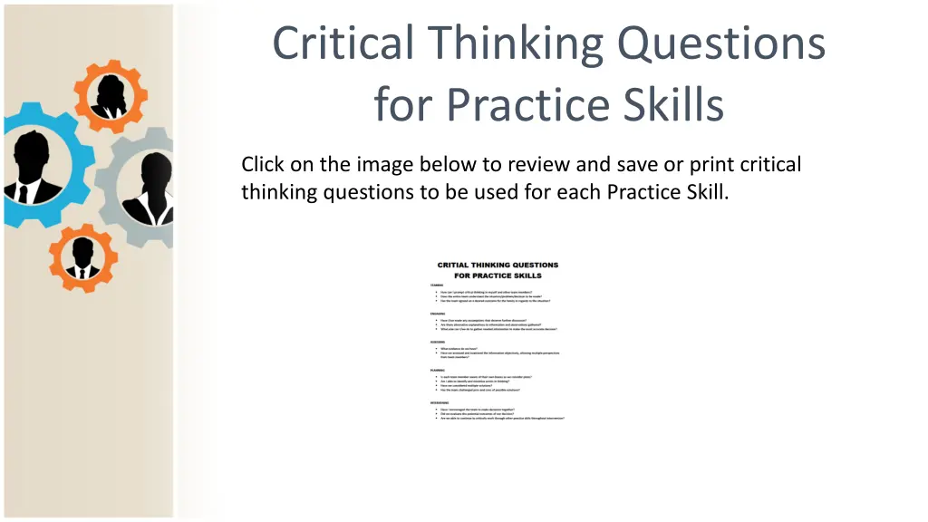 critical thinking questions for practice skills