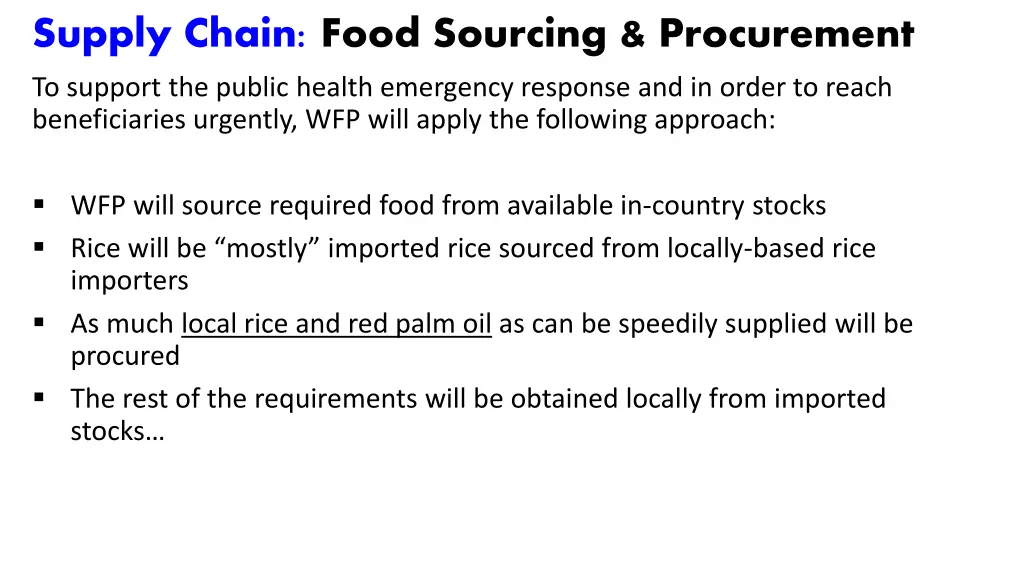 supply chain food sourcing procurement