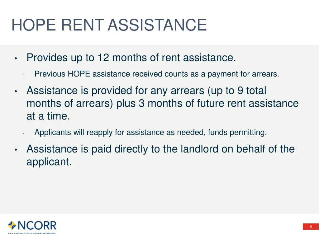 hope rent assistance