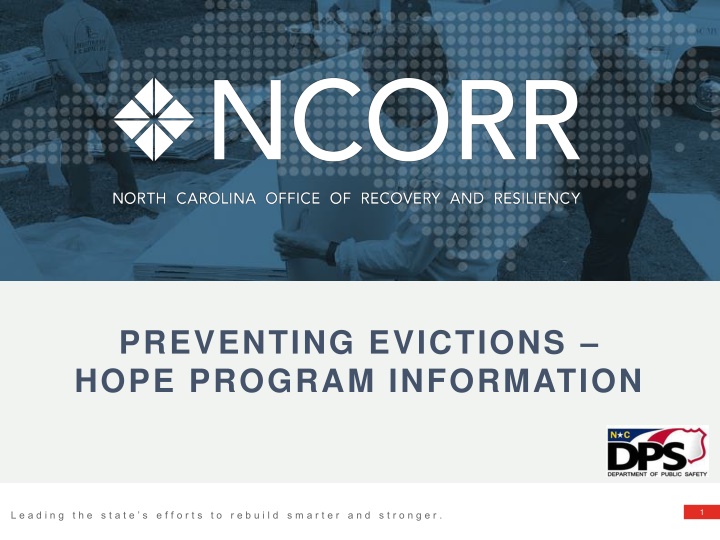 preventing evictions hope program information