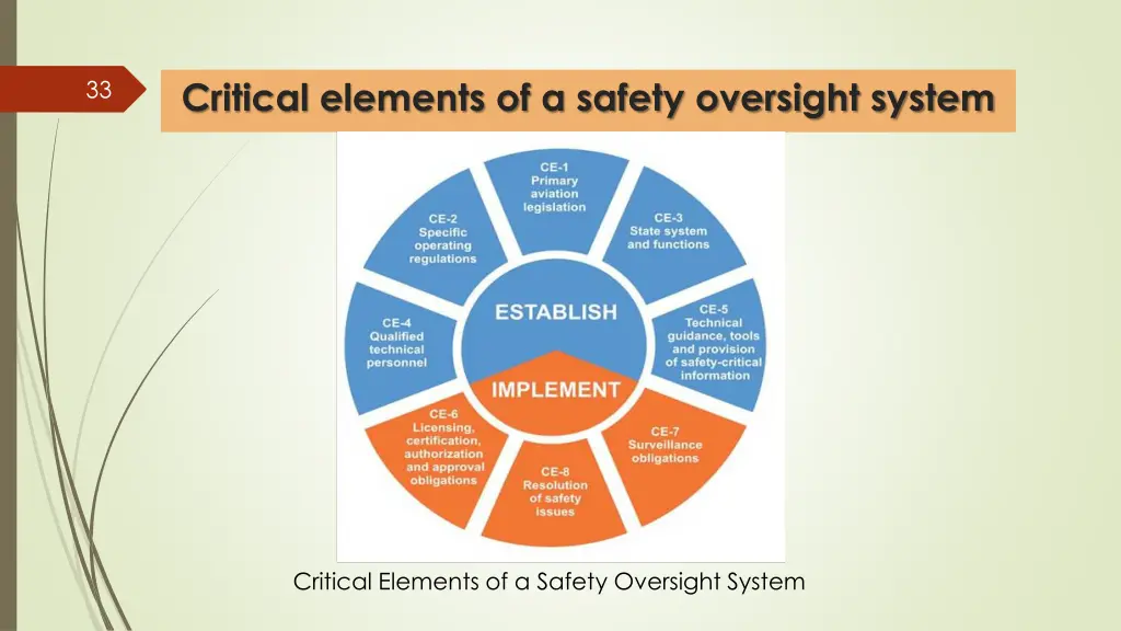 critical elements of a safety oversight system 1