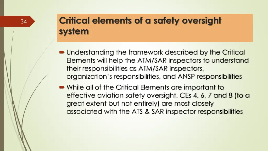 critical elements of a safety oversight system 2