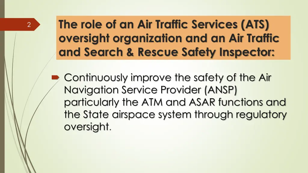 the role of an air traffic services ats oversight