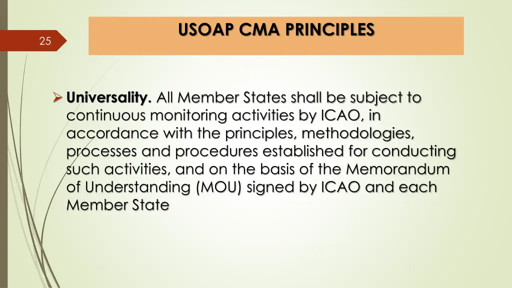 usoap cma principles 1