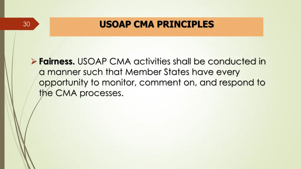 usoap cma principles 6