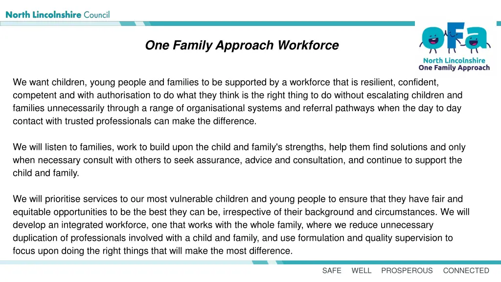 one family approach workforce