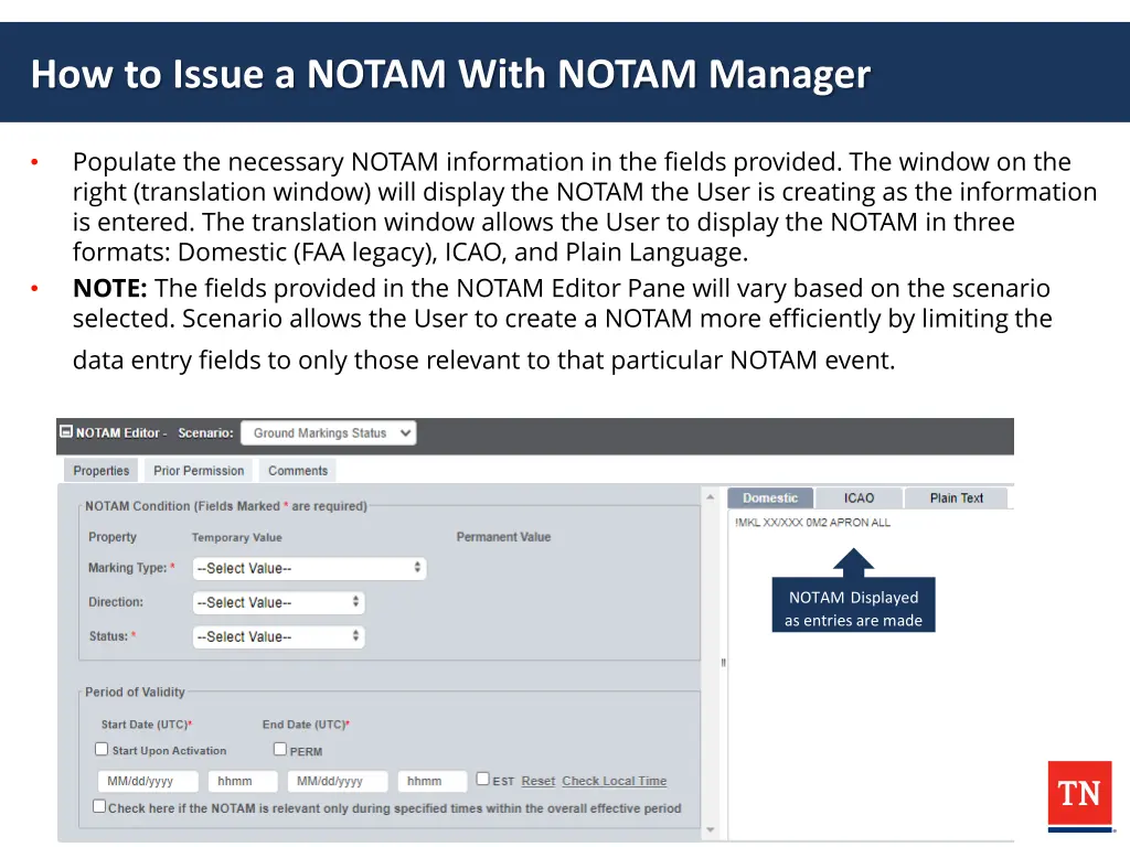 how to issue a notam with notam manager 4